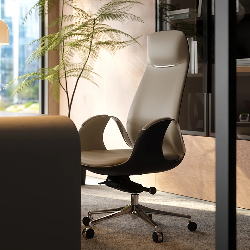 

Leather high-end office chair, president's office, business boss chair, comfortable sedentary back chair