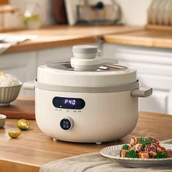 220V 4L Household Electric Pressure Rice Cooker Automatic Food Cooking Machine Hot Pot Home Appliances Multicooker With 2 Lids