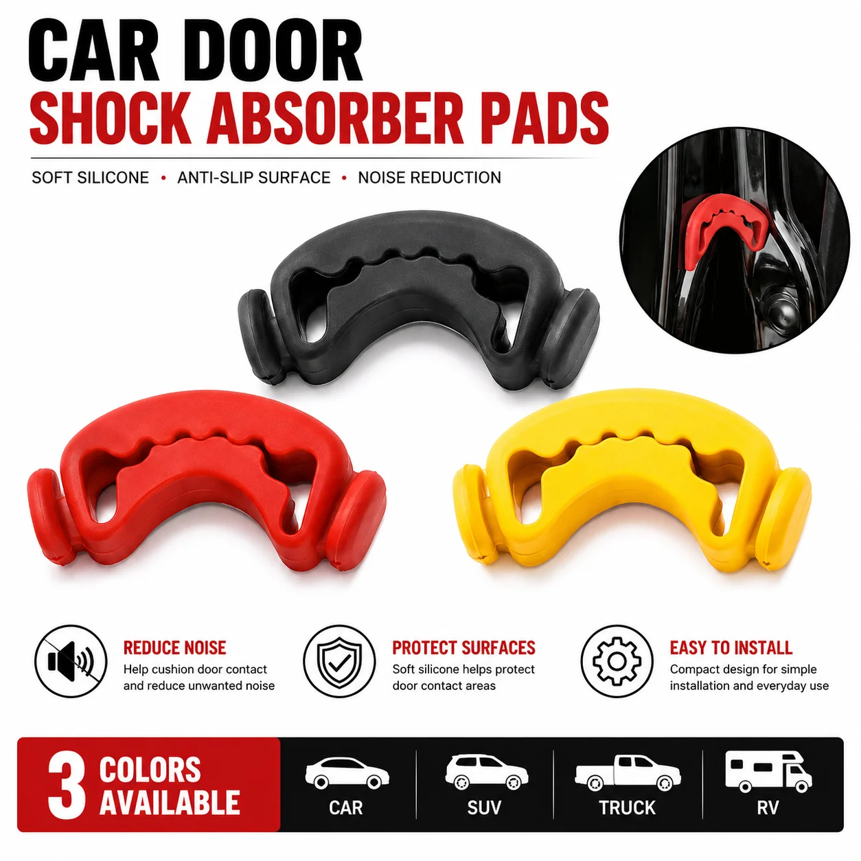 Edge Control Gel - Car Door Shock Absorber Pads Silicone