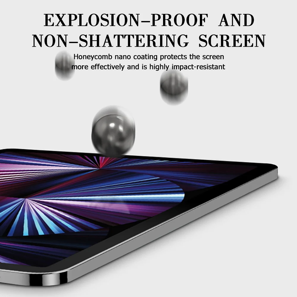 3PCS Screen Protector Films for Samsung Galaxy S9 FE Plus Tab S9 A9 S7 S8 Plus HD Tempered Glass Full Coverage Anti-Fingerprint