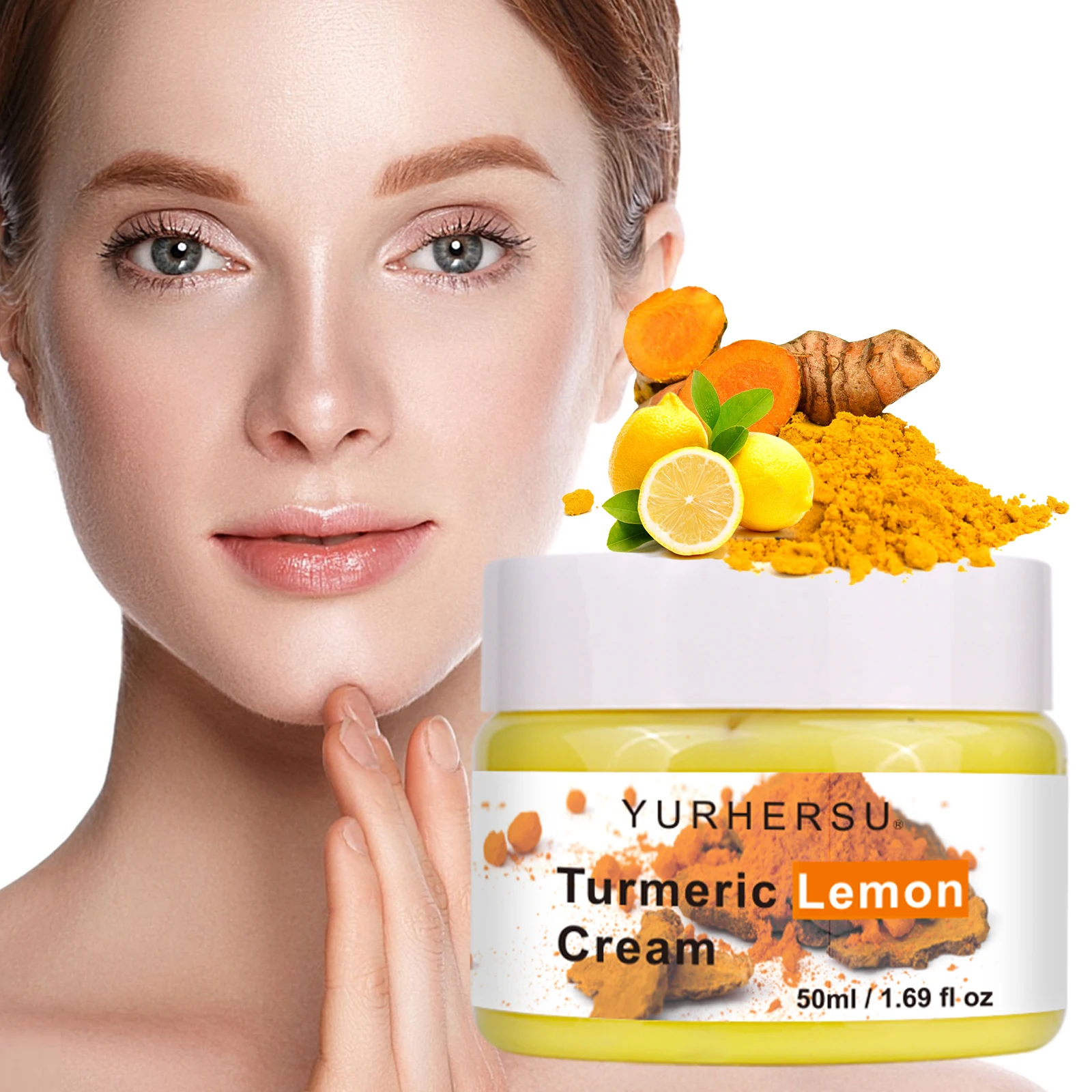 

Turmeric Vitamin C Anti-Aging Cream Moisturizing Anti-Wrinkle Collagen Hyaluronic Acid Cream Skin Care Cosmetics 50ml