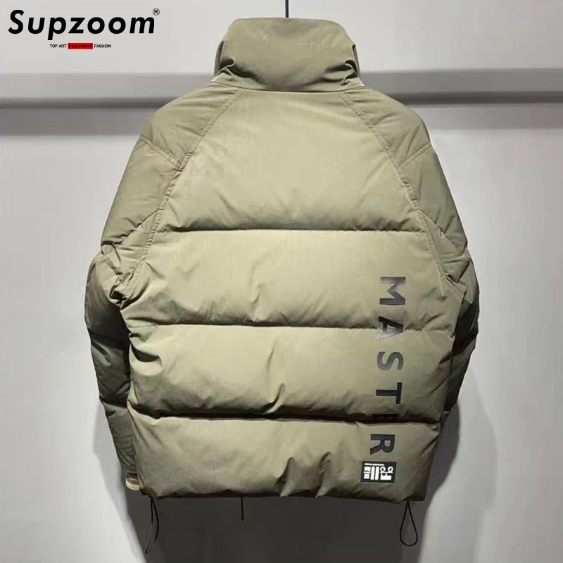 Supzoom acolchada-Chaqueta de algodón para hombre, abrigo grueso, suelto, informal, a la moda, otoño e invierno, novedad