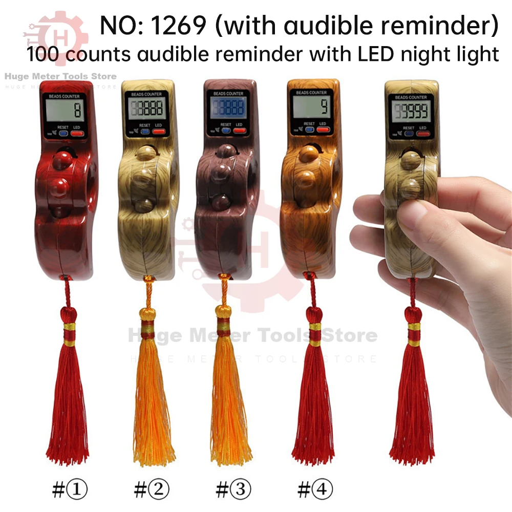 New Hand Adjustable Electronic Counter Digital Beads Counter Lcd Digital Electronic Rosary Beads Tally Toy Tassel for Meditation