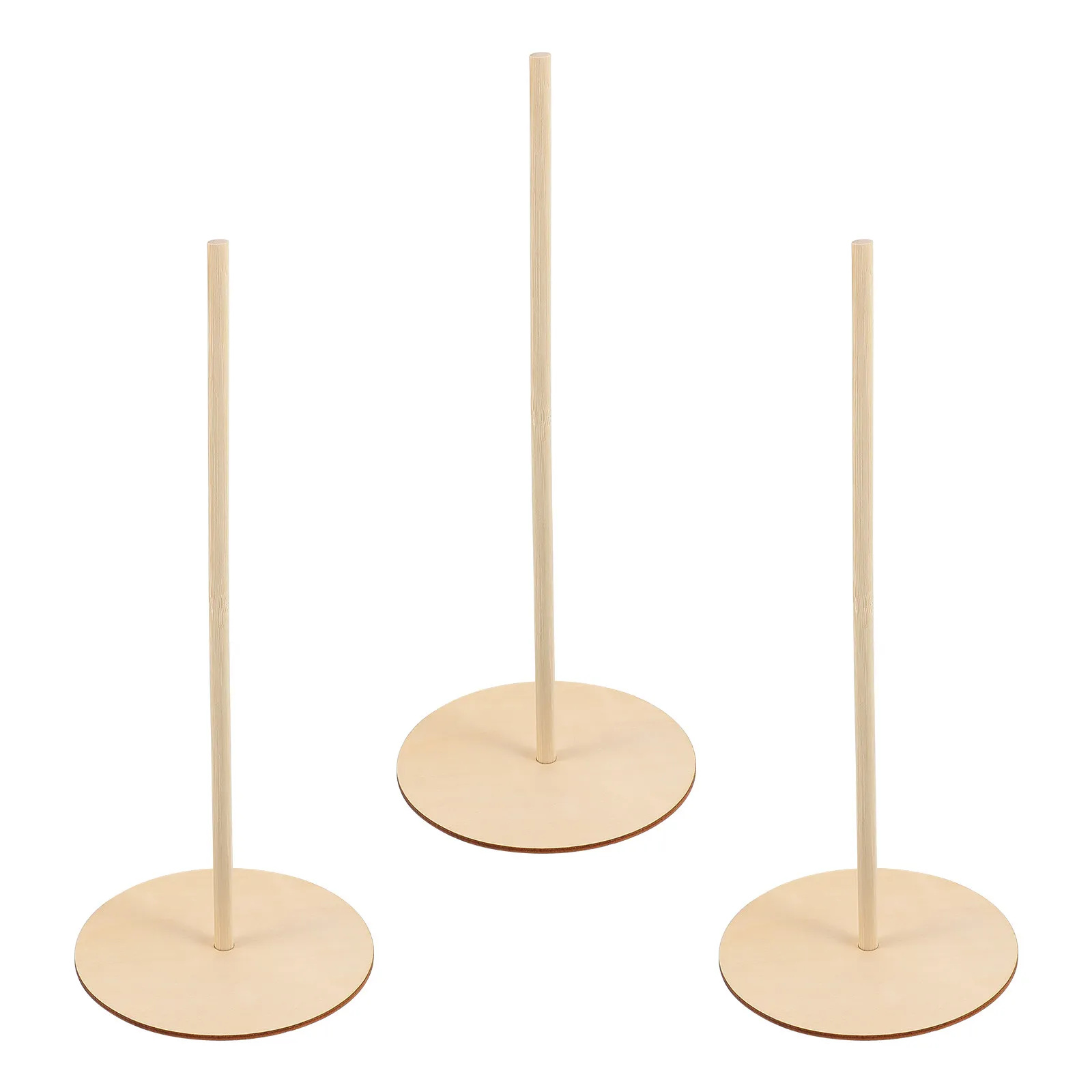 3Pcs Wooden Donut Display Stand Rustic Artistic Design Sturdy Base for Wedding Birthday Shower Dessert Bar Party Donut