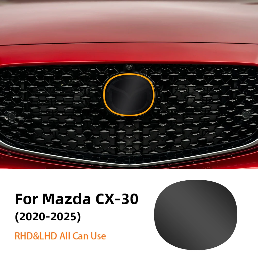 For Mazda CX-30 2020 2021 2022-2025 Front Emblem Blackout Tint Film Anti Scratch Self Healing TPU Logo Protector Car Accessories