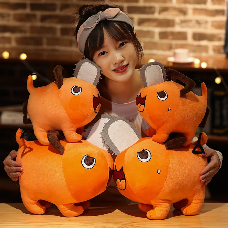 New 25/40cm Chainsaw Man Anime Peripheral Cos Pochita Stuffed Plush Toy Doll Pendant Pillow Doll Children’s Birthday Gift