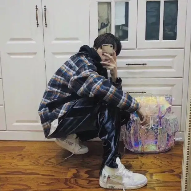 

TGZY Zhang xing Gali69o Lan69r Side Stripe Zipper Couple Velvet Straight Casual Pants Youthful Energy Sle All-Season Wear