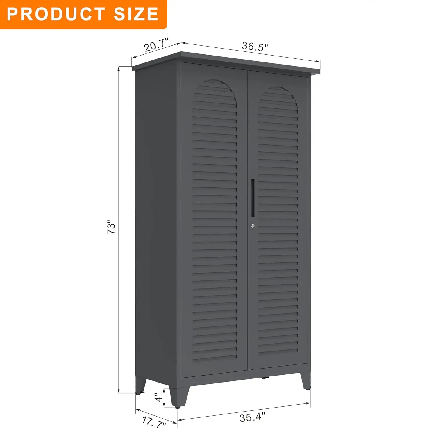 new 73'' Tall Metal Tool Storage Cabinet, with Ample Storage Space for Garage,Warehouse,Garden,Office, Living, Customized