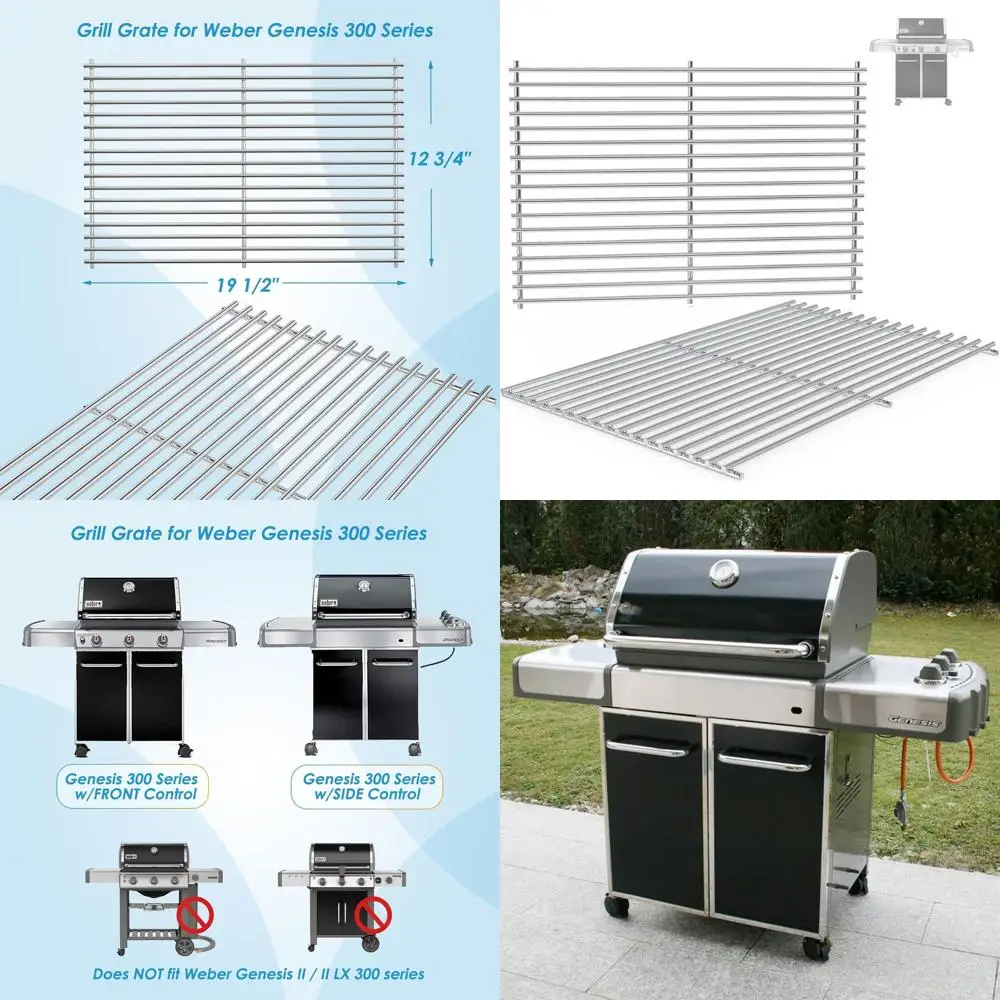 

Решетки для гриля 19,5 дюйма, 7 мм, из нержавеющей стали, для грилей Genesis 300 Series
