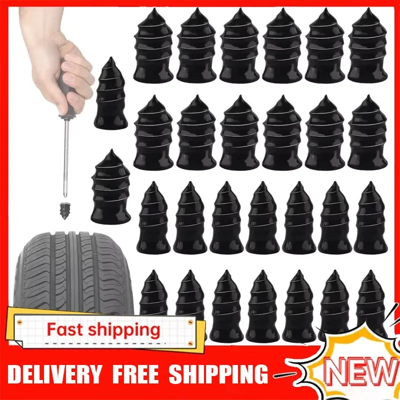 10/20/30/40pcs Car Tires Nails Spikes Car Tubeless Tire Repair Kit Truck Scooter Rubber Motorcycle Anti-puncture Kit
