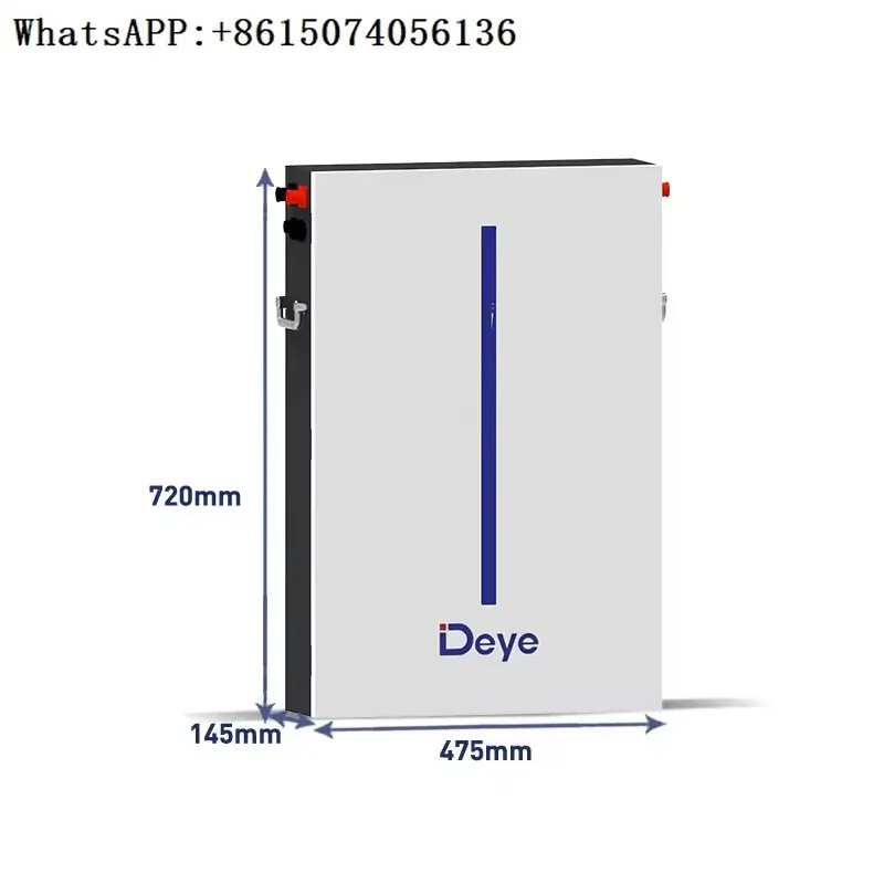 Deye E-SS 6.1kwh can expand the wall-mounted LiFePO4 51.2V 120Ah household solar cell.