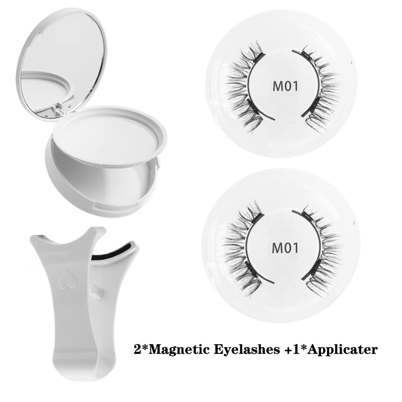 2pairs 3 magnetický nepravý řasy magnety přírodní měkké řasa pomůcky glue-free kolik falešný řasa pinzeta líčení sada