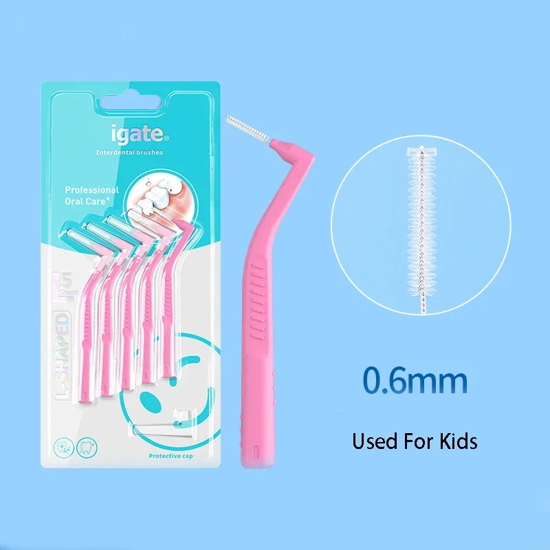 Interdental Brush For Dental Orthodontics Clean Between Teeth Cleaning Tools Soft Mini Brush With Dust Cover 0.6-1.5MM