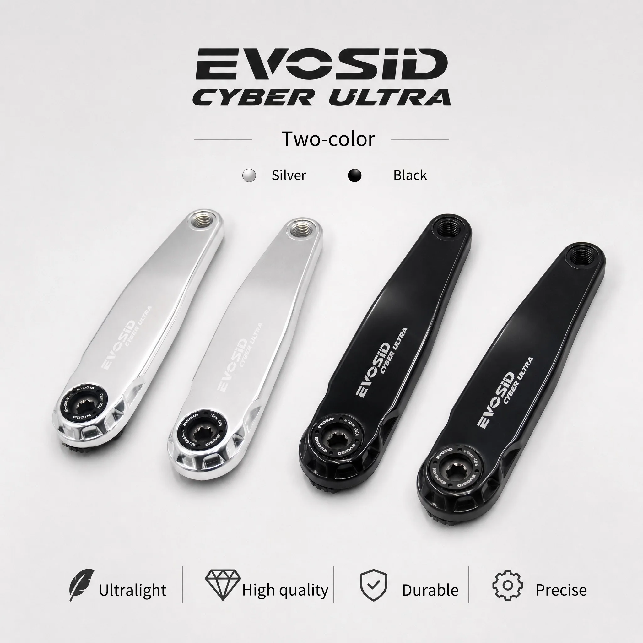 EVOSID Ultralight Mountain Bicycle Crankset 160/165/170mm CNC MTB Bike Crank Chainring 30-38T High Strength Downhill Off-road DH