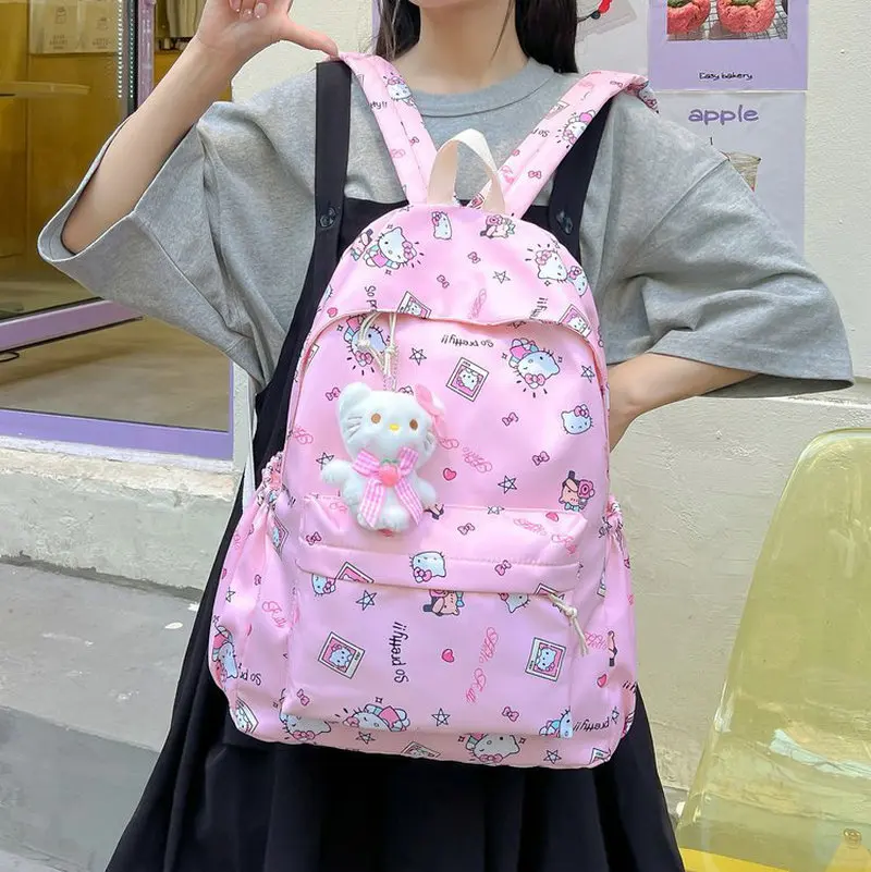 Hello Kitty backpack for junior high school students cute cartoon fashion school bag large capacity school bag for women