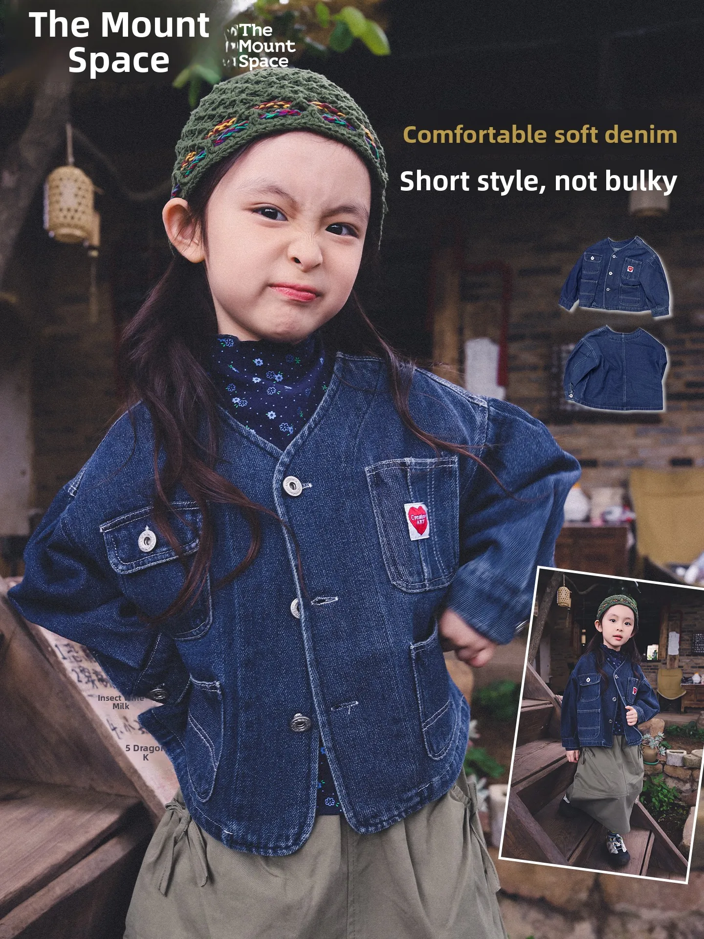 outdoor-denim-jacket-for-girls-sleeveless-cotton-polyester-blend-spring-autumn-new-arrival-kids-coat-baby-girl's-no-collar-top