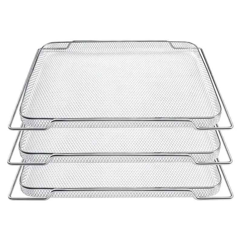 

AEE4-Air Fry Basket Replacement For Breville Smart Oven Air Fryer Pro BOV900BSS, Mesh Basket BOV900 Smart Air Fry Oven,3Pcs