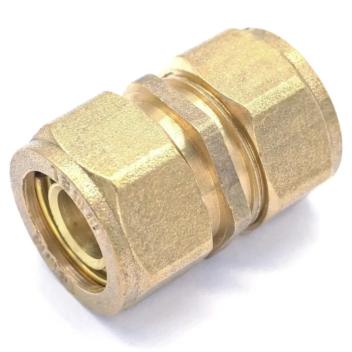 12x16mm 14x18mm 16x20mm 20x25mm 26x32mm PEX-AL-PEX Straight Brass Compression Pipe Fitting For Floor Heating