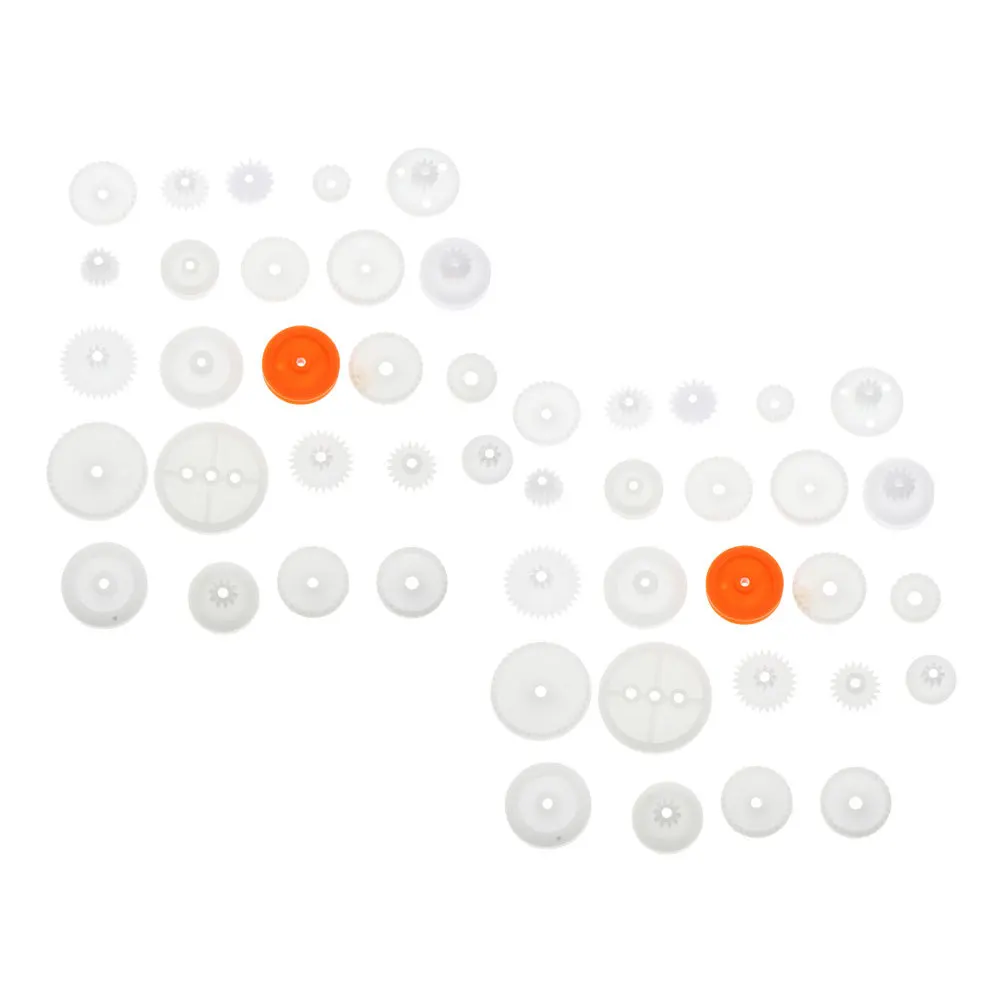 128Pcs DIY Gear Assortment Set Plastic Spindle Gears Kit High Precision Transmission Parts for Creative Projects