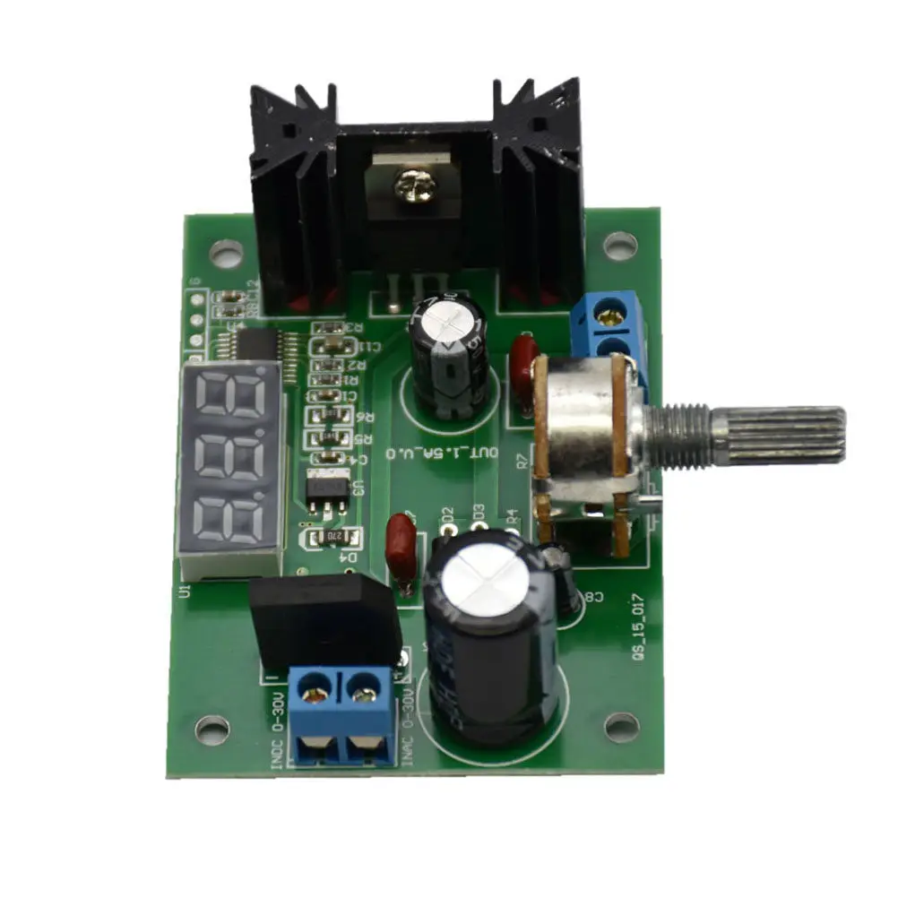 Adjustable Voltage Regulator Module LED Display 1.25V-28V Dc Output Continuous Power Supply Module Digital Power Converter Board
