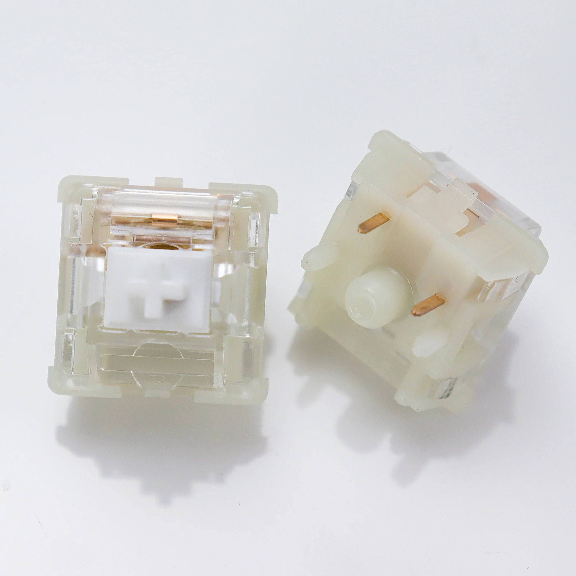 KBDiy Kang-teclado con interruptor blanco V3, interruptores lineales cremosos de 5 pines 50gf para teclado mecánico personalizado DIY 60 para juegos Aula F75 F87