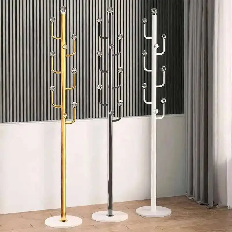 

Door Home Clothes Rack Simple Entrance Floor Coat Racks For Bedroom Light Luxury Living Room Corner Hanger Bag Storage Shelf GM