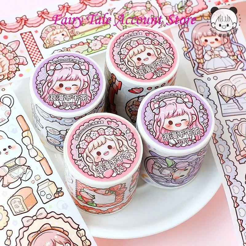 

Telado Duo Sauce 3m Hand Ledger Tape Romantic Afternoon Tea Rabbit Dream Whole Roll Cute Hand Ledger Sticker