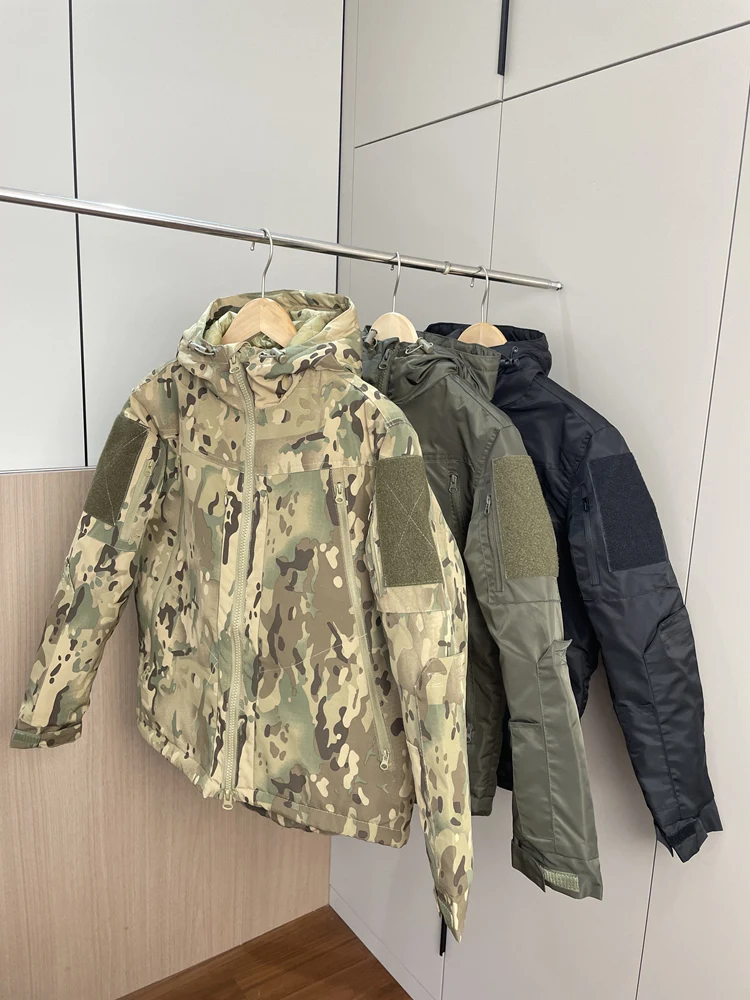 Winter Outdoor Hooded Cotton Jacket For Men Casual Warm Thicken Windproof Coat American Fashion Vintage Male Camouflage Overcoat