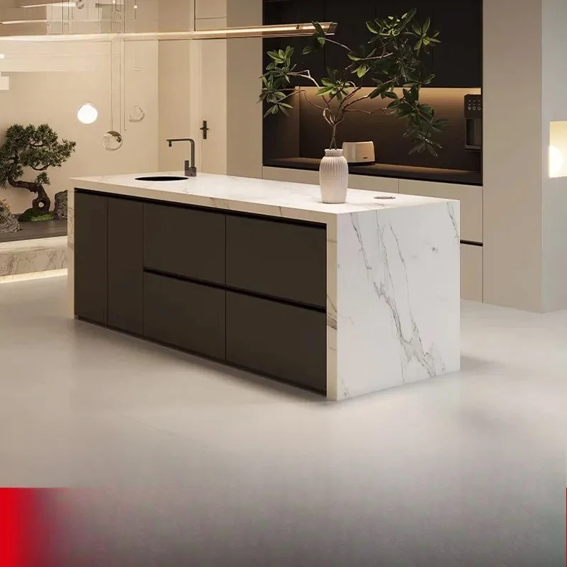 for Flush Bar Counter Side Cabinet Partition Island Table Dining Table Integrated Open Kitchen Household with Sink Separate