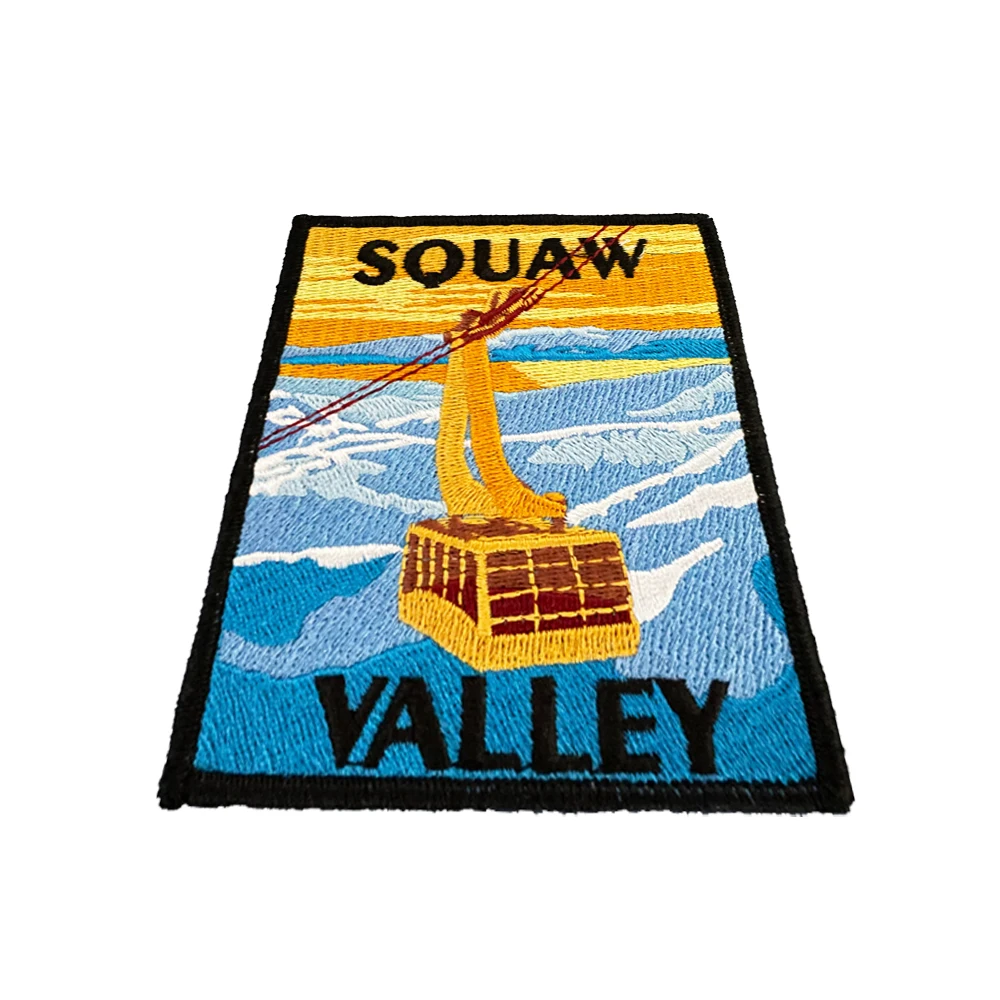 England London Bridge USA Souaw Valley Cable Car Embroidery Patch Clothing Backpack Hat Hole Repair Decoration Armband Back Glue