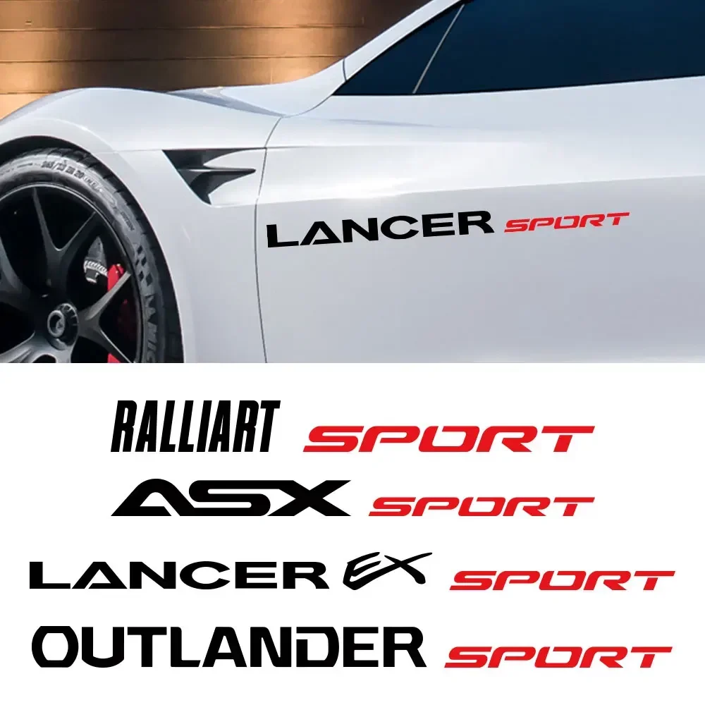 Car Door Side Sticker Sport Decals For Mitsubishi Lancer 10 X 3 9 EX Outlander ASX Ralliart Competition Auto Accessories Decor