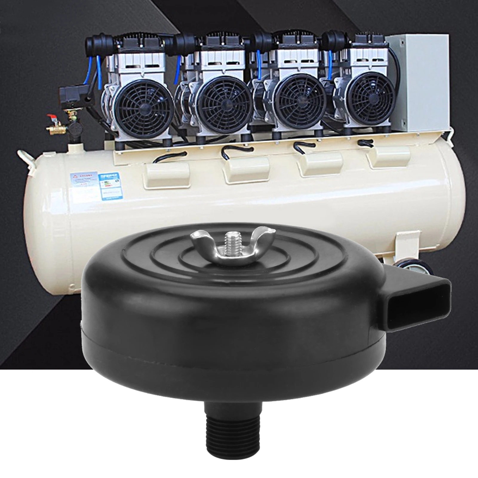 16mm 3/8PT Plastic Male Thread Air Compressor Intake Filter Muffler for Industrial Equipment