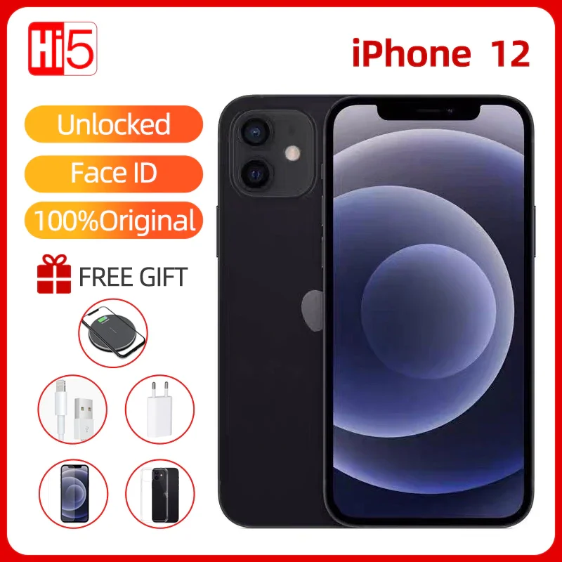 Apple iPhone 12  4GB RAM  64/128/256GB ROM  IOS A14 6.1\'\'  2815mAh Bionic Hexa Core Dual 12MP Face ID  Original Unlocked Phone