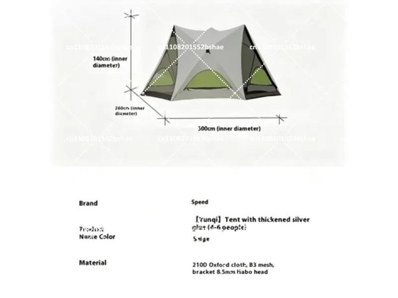 Rainproof UV Protection Pop Up Beach Tent for Family Outdoor Picnic, Instant Setup Sun Shelter Hexagonal Canopy
