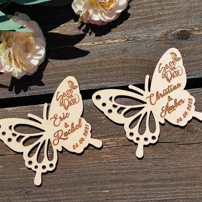 Personalized Butterfly Save the Date Magnets,Wedding Invitation,Birthday Party Invitations Magnet,Wedding Favors For Guests