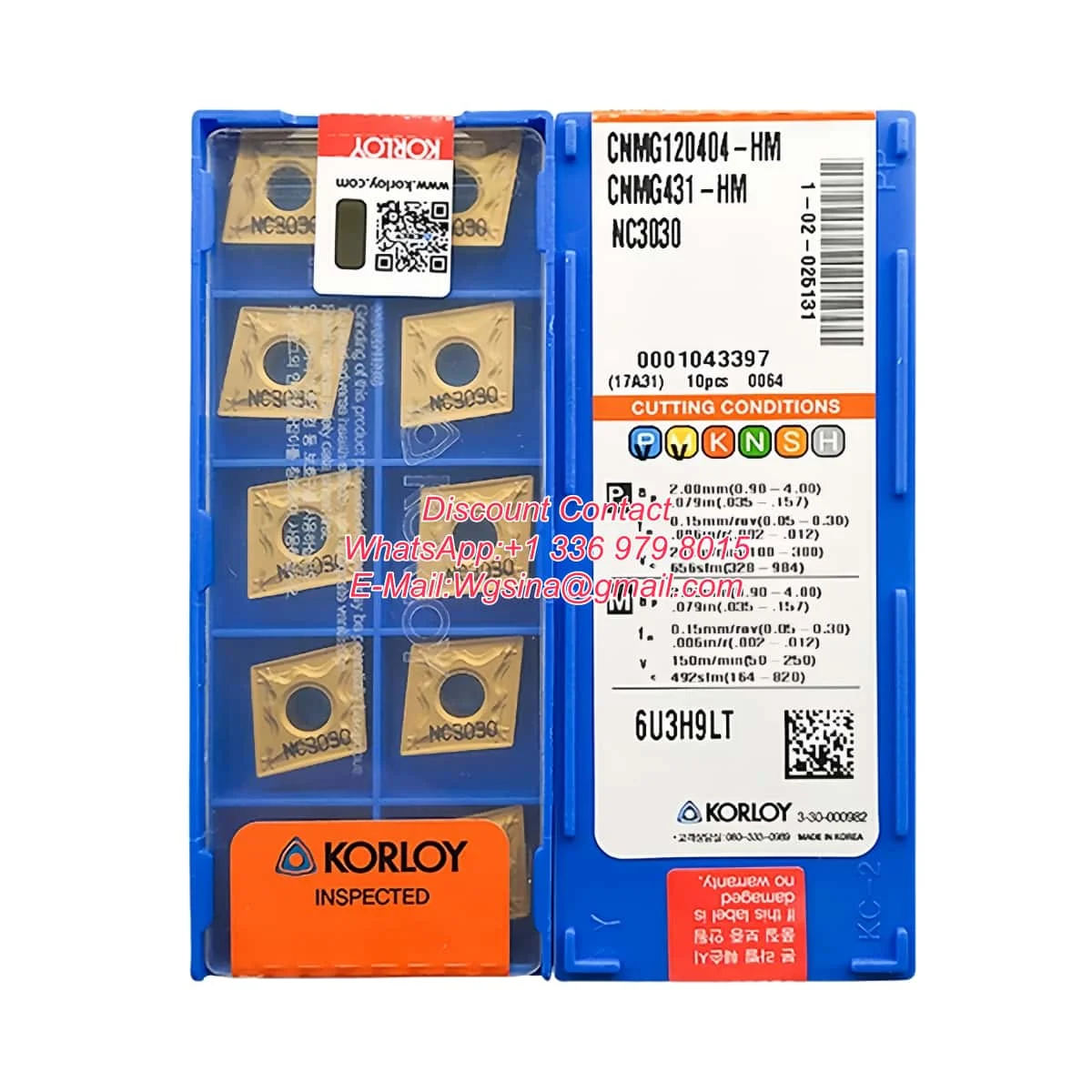 Korloy Original CNMG Carbide Turning Insert 0903 1204 1606 1906 HA HM PC9030 NC3120 CNC Lathe Cutting Tool 10pcs