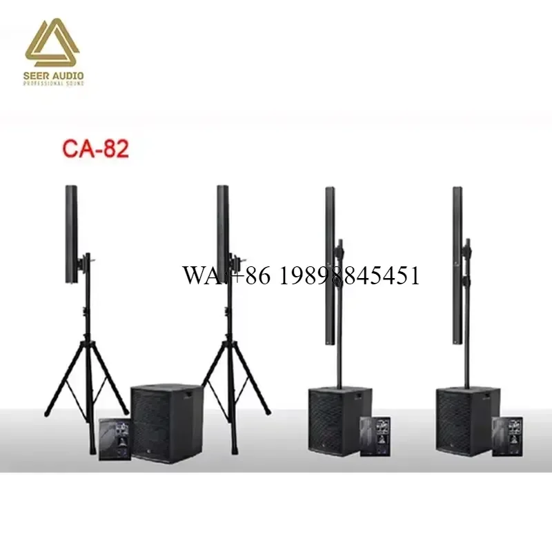 WMWMNU Seer CA-82 Aluminum Column Active 1 Channel Digitally Steerable Line Array Speaker System LCD Control 300W RMS