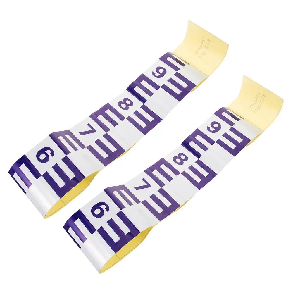 2pcs Water Level Gauge Sticker Reflective Scale Indicator Adhesive Film Tool for Pool Pond Measurement Ruler