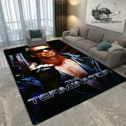 Alfombra con estampado 3D Schwarzenegger Terminator para sala de estar, alfombra antideslizante para dormitorio, accesorios de fotografía, regalo de cumpleaños