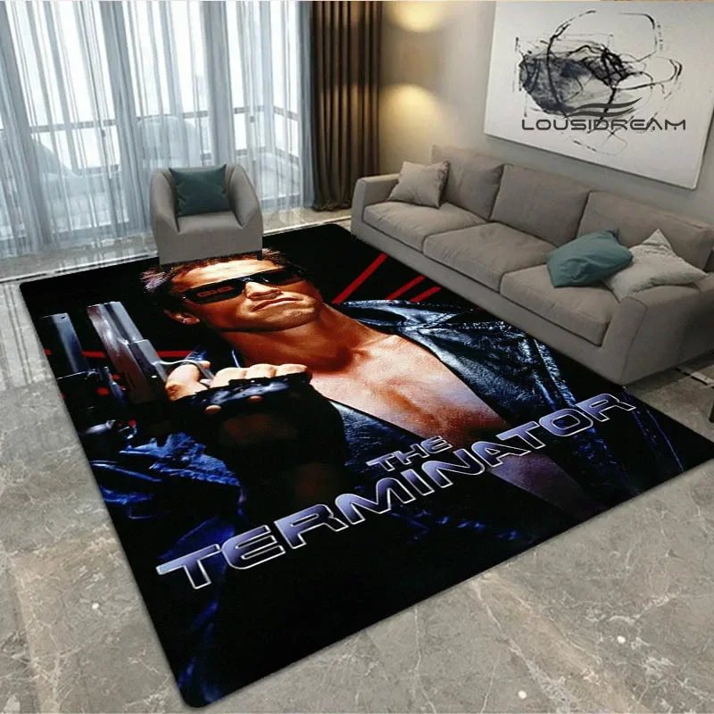 3D Schwarzenegger Terminator printed carpet living room bedroom beautiful non-slip carpet photography props birthday gift