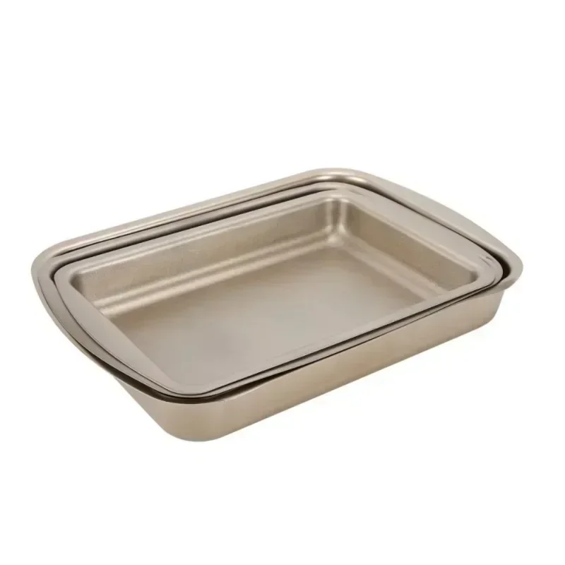 Kitchen 4pcs Sets Bakery Pan Oven Safe Baking Dish Ceramic Coating Rectangular Non Stick Pressed Aluminium Baking Tray