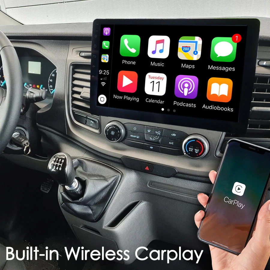 10.1inch Carplay For Ford Transit Custom Van Bj 2018 2020 2021 Android 14 Car Radio Multimedia Video Player GPS Navigation Audio