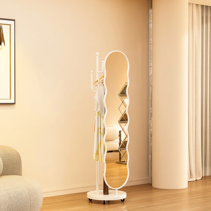 Dressing, home bedroom, floor-to-ceiling mirror, hanging hanger, coat rack, integrated, full-body fitting mirror