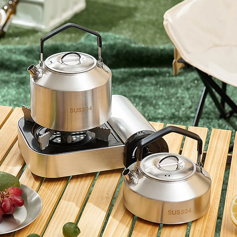 Stainless Steel Camping Pot Outdoor Tea Coffee Kettle for Hiking Picnic Halloween Christmas Gift