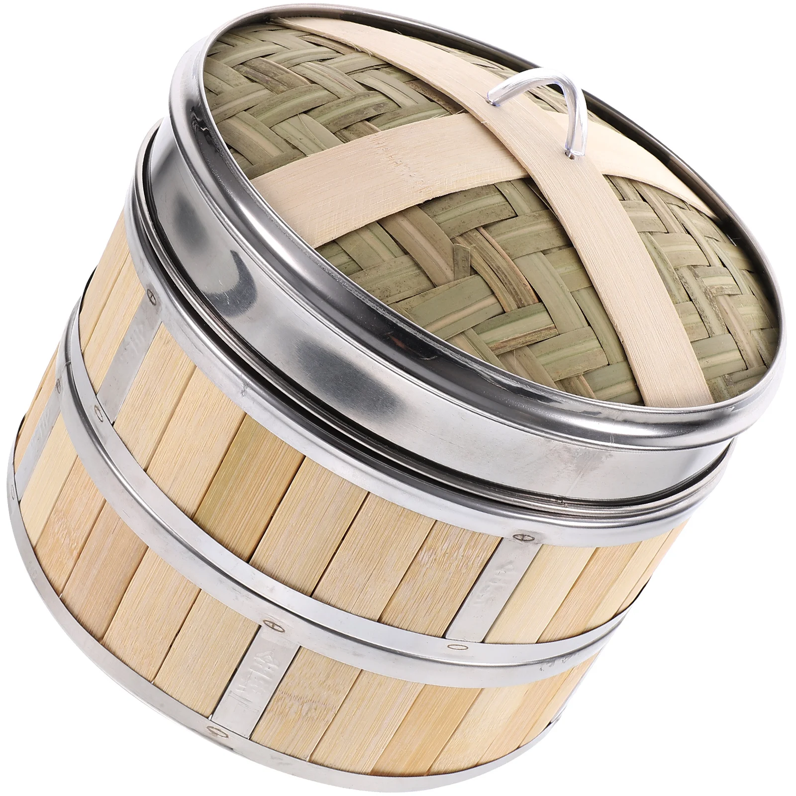 

Stainless Steel Steam Basket Steamer Basket 22cm x 2 with Lid for Dumplings Buns Rice Vegetables Multi Function
