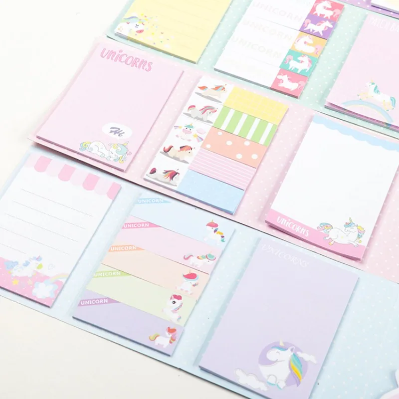 Cute Cartoon Single Beast Horn Pony Notes, Folded N Times Sticky Note Book Random 1 Copy