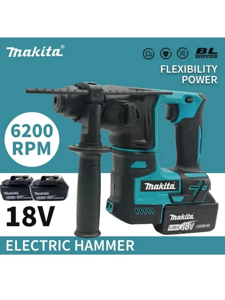 Makita Bürstenloser Bohrhammer Makita Akku-Bohrhammer Kabellose Bohrmaschinen Elektrowerkzeuge für Makita 18V Lithium-Akku