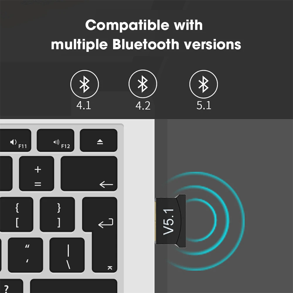Wireless USB Bluetooth 5.1 5.0 Adapter Bluetooth Transmitter Receiver Audio Dongle for Computer PC Laptop Keyboard Mouse Printer
