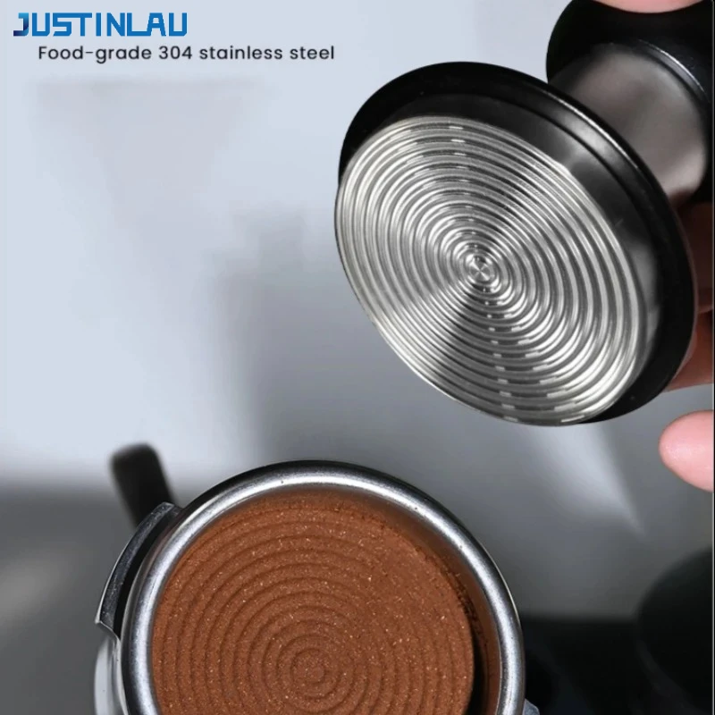 JUSTINLAU 58 mm Kaffeestampfer mit konstantem Druck, kalibriert, federbelastetes Barista-Werkzeug, Espresso-Zubehör