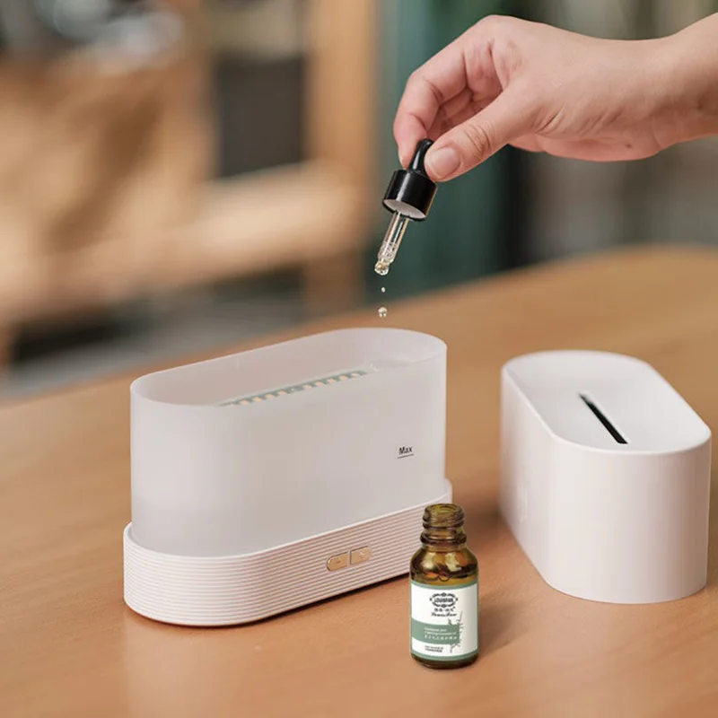 Xiaomi-humidificador portátil de vapor frío, difusor de aceites esenciales, USB, LED, cambia de Color, para habitación, agua, aire, fuego, llama, 2024